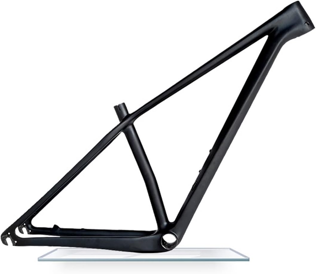 Hardtail MTB Frame 27.5/29er Carbon Fibre Mountain Bike Frame XC 15/17/19'' Disc Brake Quick Release 135mm Internal Routing，Matte Black