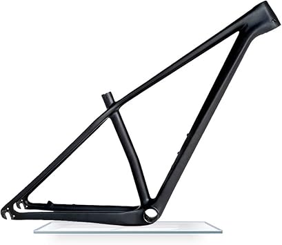 Hardtail MTB Frame 27.5/29er Carbon Fibre Mountain Bike Frame XC 15/17/19 Disc Brake Quick Release 135mm Internal Routing,Matte Black