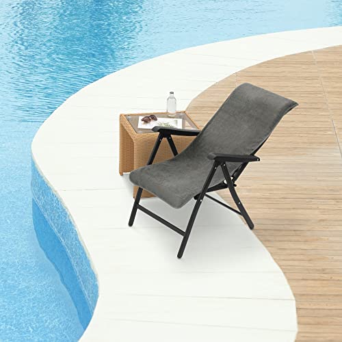 JEMIDI Chair Lounger Towel - Soft Terry Cloth Cover for Beach Loungers Sunbathing - Beach and Holiday Accessory - 60cm x 130cm