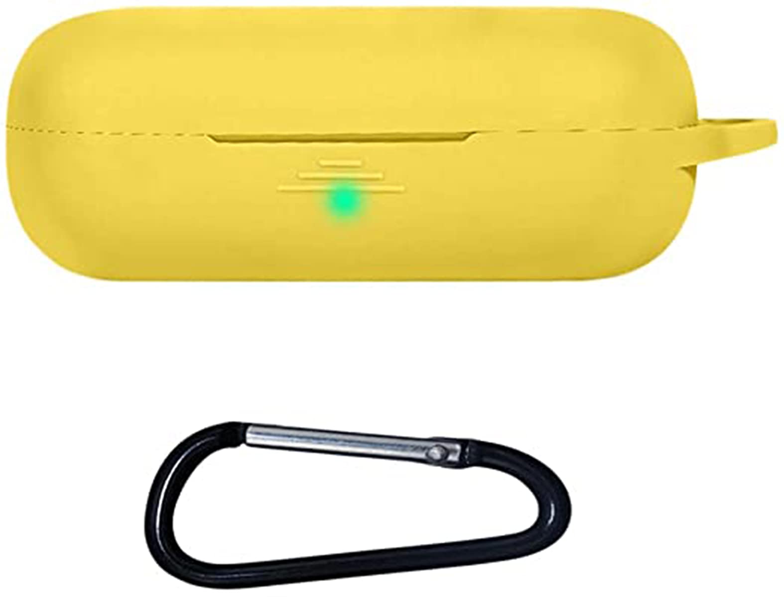 Silicone Protective Case Yellow, Accurate Outline, Anti-Fingerprint and Washable, for Huawei Freebuds 3i Honor Flypods, KASTWAVE 360 Degree Full Protection Shockproof With Carabiner