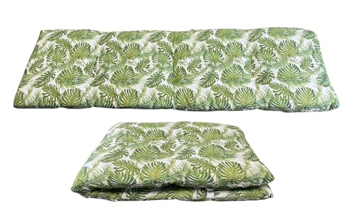 VIGIVISION Cojín para Tumbona. Colchón Tumbona Acolchada Classic Medidas 180x55X8cm. (Hoja Verde)