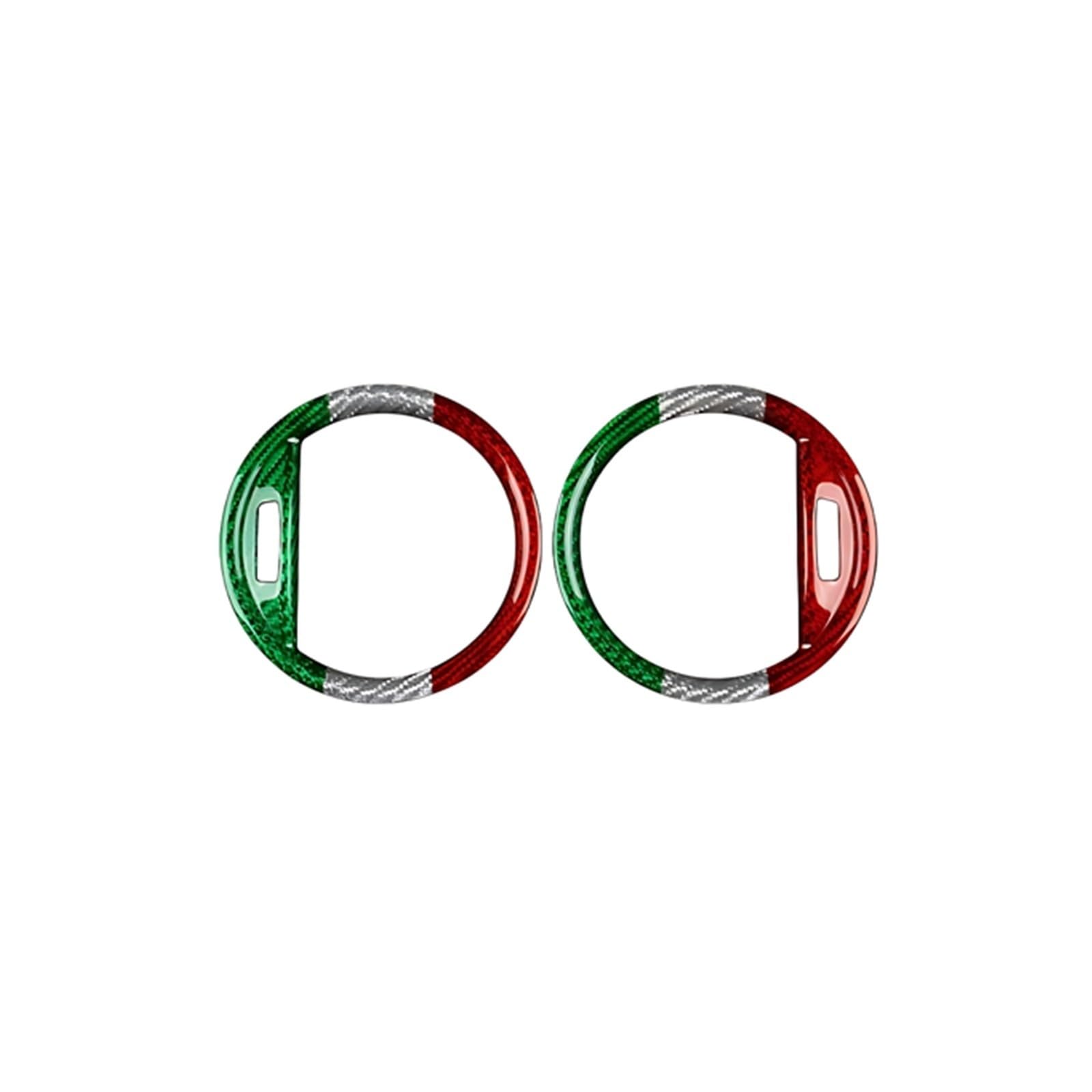 Dashboard Trim Air Vent Compatible with Abarth for 595 595C 695 2016-2024 LHD RHD Car Side Air Vent Trim Ring Air Outlet Decorative Cover Sticker