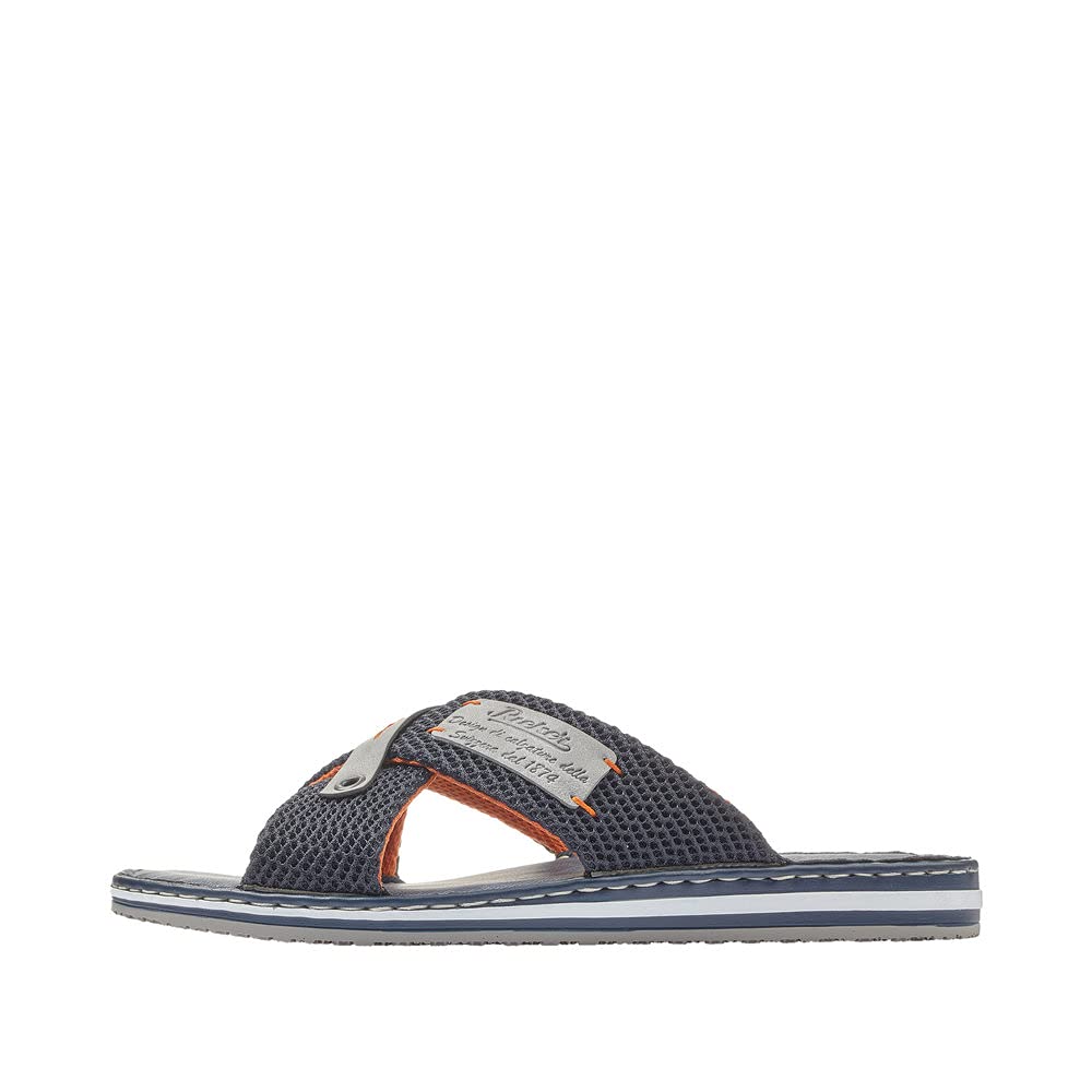 Rieker 21539-14 Herren Pantolette Synthetik blau blau