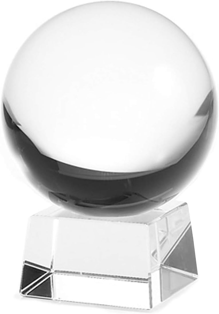 Amlong Crystal Clear Crystal Ball 110mm (4.2 inch) Including Angled Crystal Stand and Gift Package