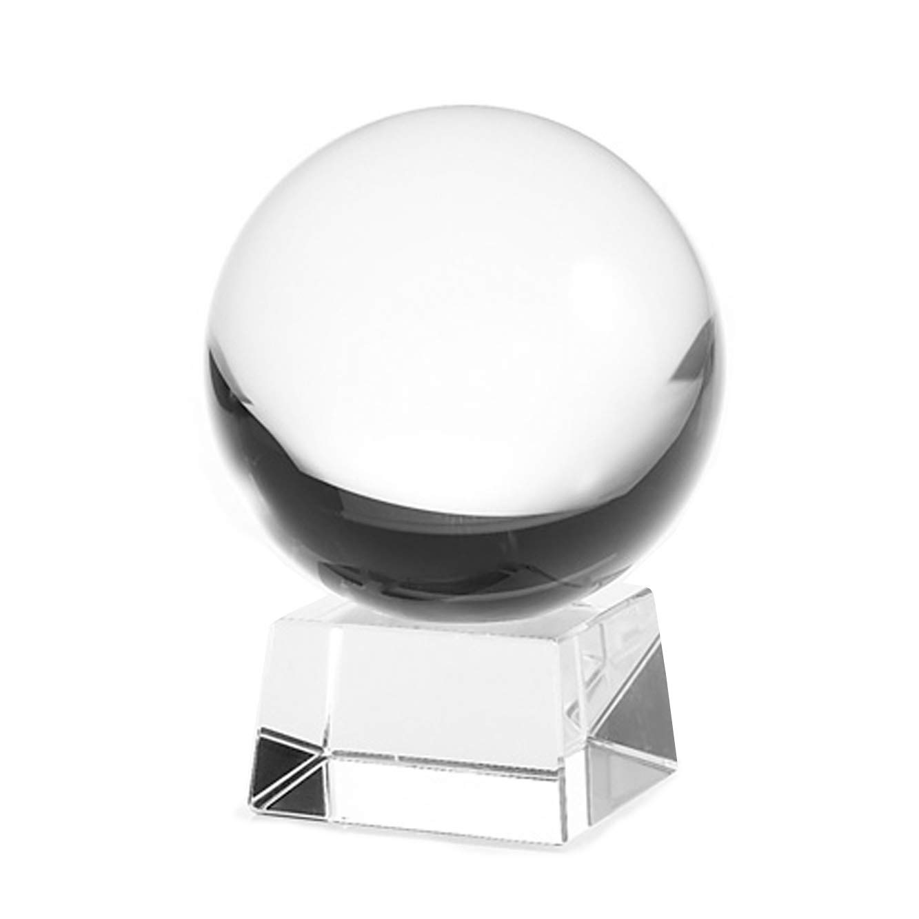 Amlong Crystal Clear Crystal Ball 130mm (5 in.) Including Angled Crystal Stand and Gift Package