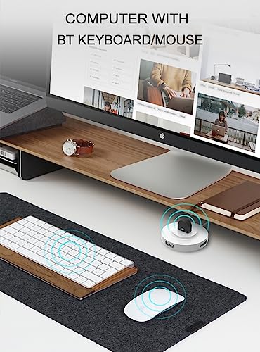 Eppfun Usb Bluetooth Adapter For Pc Laptop Desktop, Bluetooth 5.3 Dongle Receiver, Wireless Audio Adapter, Support Windows 11/10/8.1, Compatible With Mouse Keyboard Headphones/Headsets Printers #TOP4