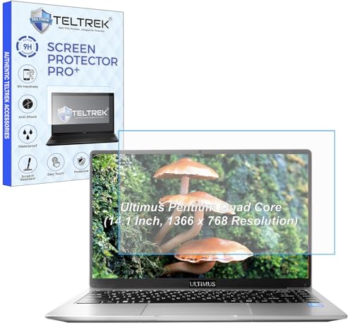 Image of ScreenGuard Compatible With Ultimus Pentium Quad Core (14.1 Inch, 16:9 Ratio 1366x768 Resolution Laptop) Flexible Fiber 9H Hardness Screen Protector Not a Tempered Glass,
