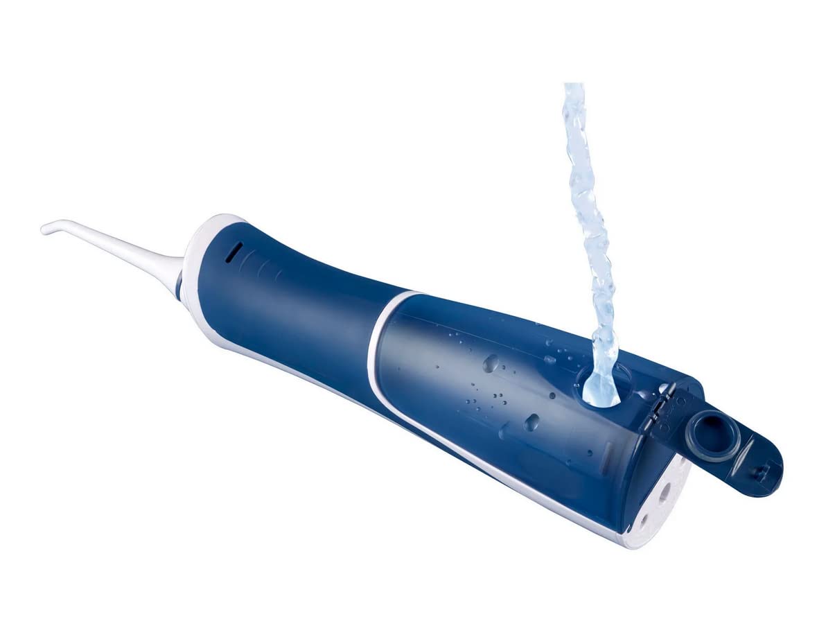 Filling the water reservoir of the Nevadent dental irrigator