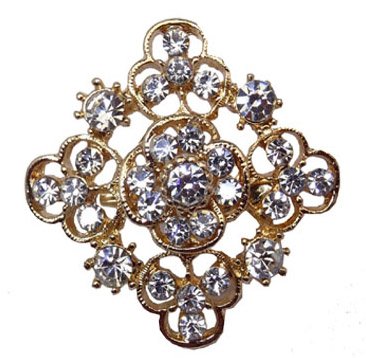 'Vow 12Px Silver Gold Plated Crystal Brooches Flower Floriated Brooch Collar Pin Rhinestone Corsage Bouquet Décor #TOP7