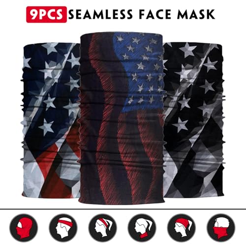 Image of Neck Gaiter for Men Women Headwear Bandana Head Wrap Face Scarf Mask Cover Warmer Balaclava-Seamless & Versatile