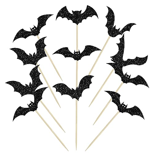 24 Stück Halloween-Fledermaus-Cupcake-Topper,