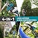 Yofidra 4-IN-1 Akku Hochentaster Ast Kettensäge & Astschere mit Teleskop - Bürstenlos 25mm Baumschere, 6 Zoll Mini Kettensäge, mit 200cm Teleskopstange, 180° Einstellbarer Winkel, 2 x 3.0Ah Akkus