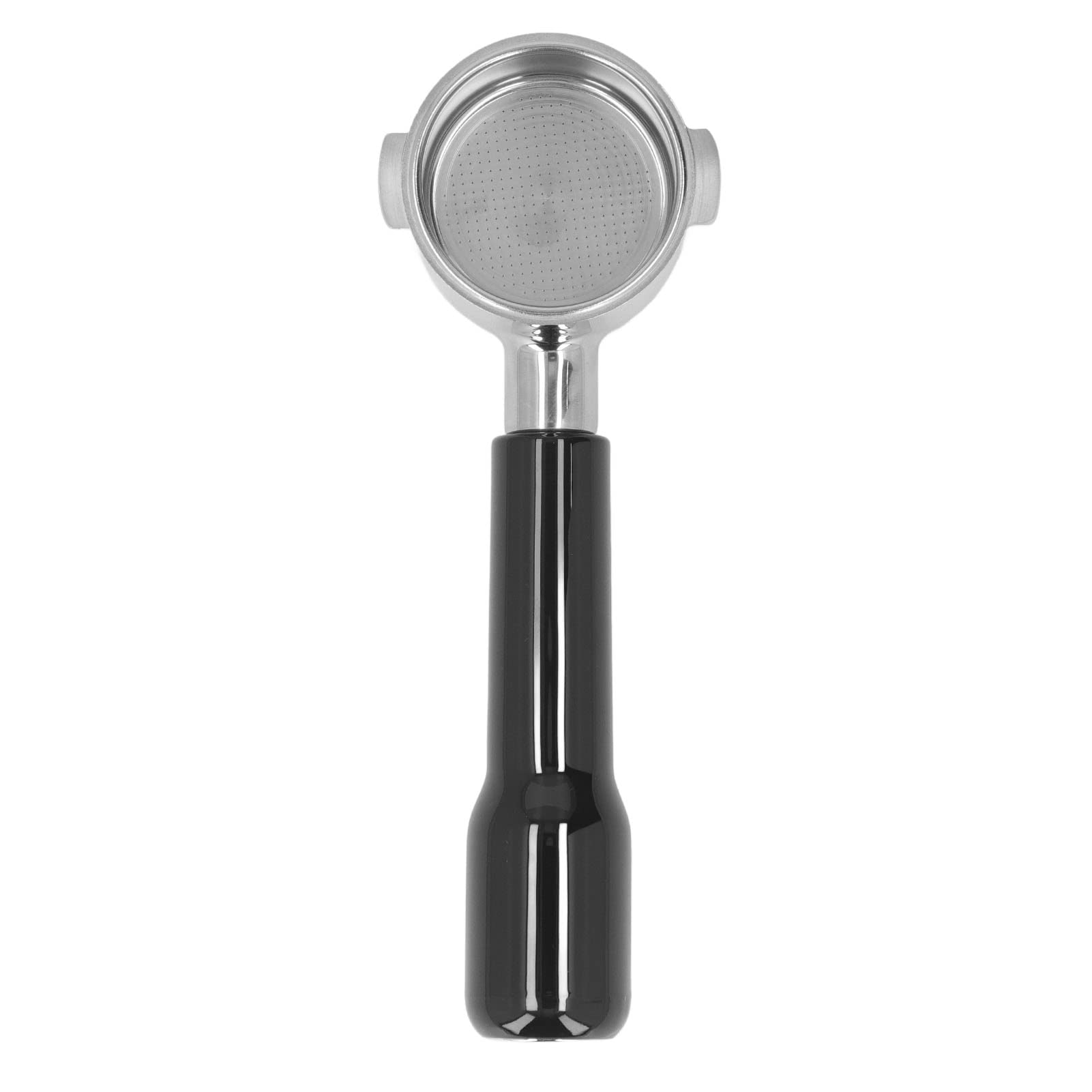 Portafiltro sin fondo de café de 51 mm, mango de café sin fondo, filtro portafiltro sin fondo, portafiltro de 2 orejas, portafiltro para cafetera ECO310 (negro)