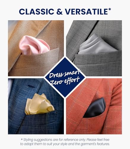 Image of Selected Hanky 100% Pure Silk Pocket Square for Men
