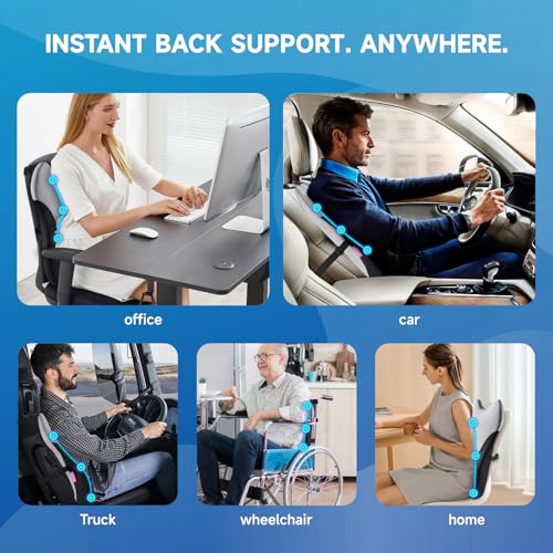 image for Niceeday Lumbar Support Pillow for Office Chair Car, Gaming Chair Lowe