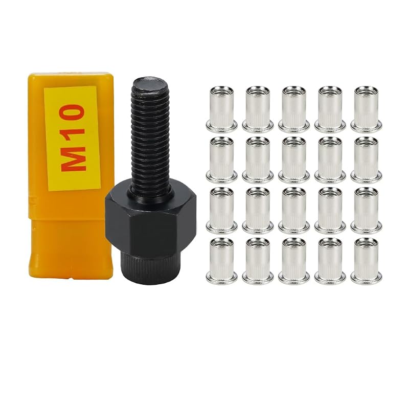 Kit de Rebitador Manual com Porcas Rebite de Aço Inoxidável HIFESON M10, 21 Peças