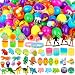 YEAHBEER 100 Pack Toys Filled Easter Eggs,Prefilled Plastic Easter Eggs with Different Kinds of Little Toys,for Easter Theme Party Favor,Basket Stuffers Fillers, Easter Eggs Hunt