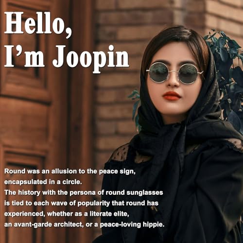 Image of Joopin Small Round Sunglasses Hippie Circle Sun Glasses UV400 Protection