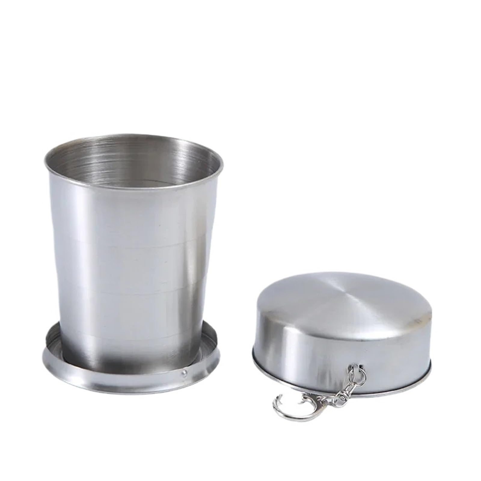 Bicchiere Acciaio Inox Pieghevole Tazza pieghevole in acciaio inossidabile | Set da bere da campeggio portatile for escursionismo all'aperto