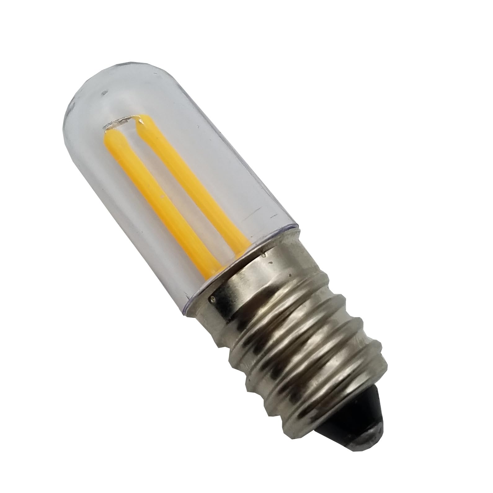 HHF Iluminación del hogar, Paquete de 50 Bombillas LED de filamento, 12 V CC, 1 W, T15, E14/E12, Bombillas tubulares for refrigerador.(3000K Warm White,E14 12V)