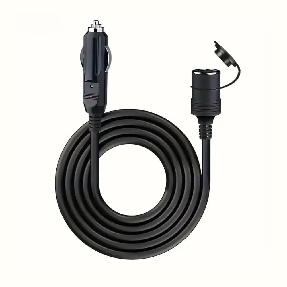 iCare Heavy Duty 12V/24V Car Cigarette Lighter Extension Cord with LED Indicator & 15A Fuse – Male to Female Power Adapter Charger 3M – Durable, Safe in-Car Charging Accessory-image-40
