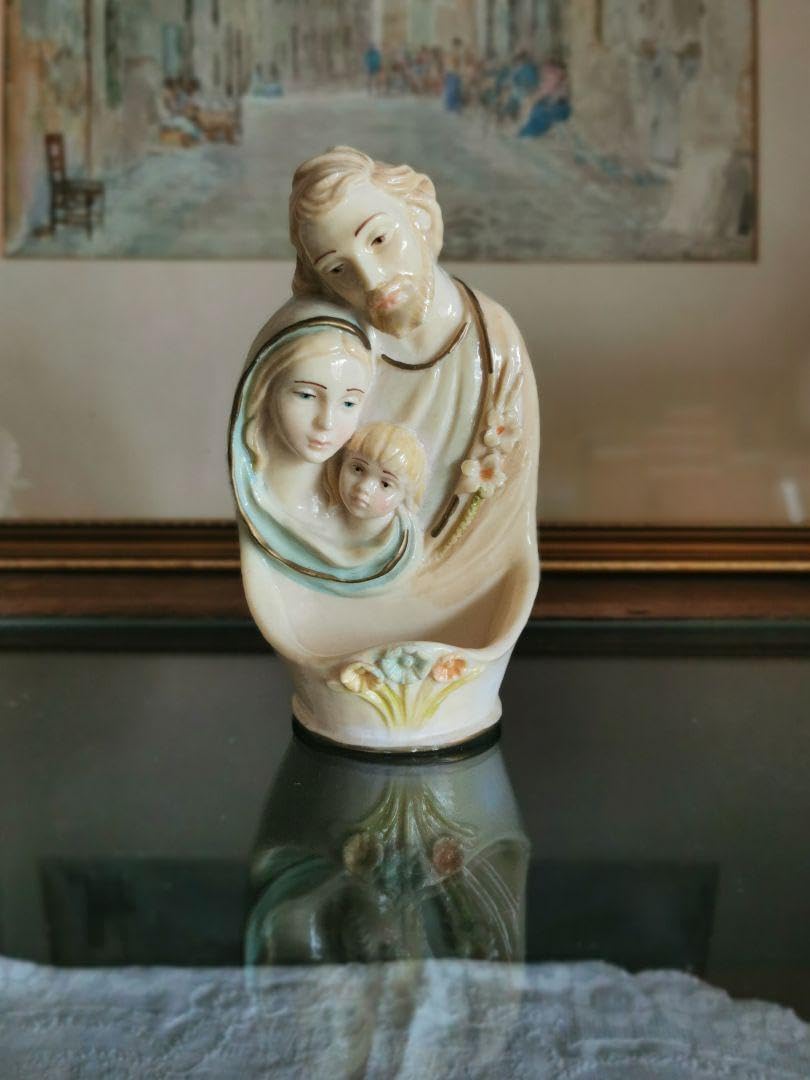 アンティークベルギー リヤドロ風 聖家族ポーセリン聖水入れ イエスマリアヨセフ Amazon.co.jp: アンティーク ベルギー リヤドロ風 聖家族