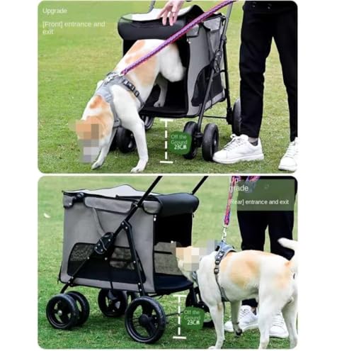 Carritos para perros con movilidad reducida con cesta de almacenamiento útil 7