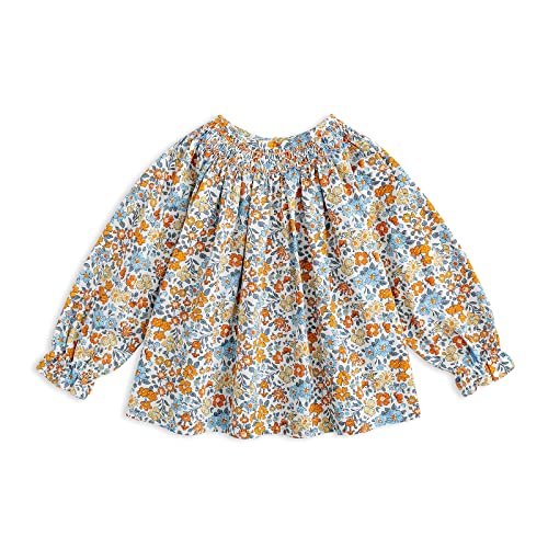 Image of Curipeer Toddler Girls Long Sleeve Shirt, Smocked Blouse, 6M-6Years