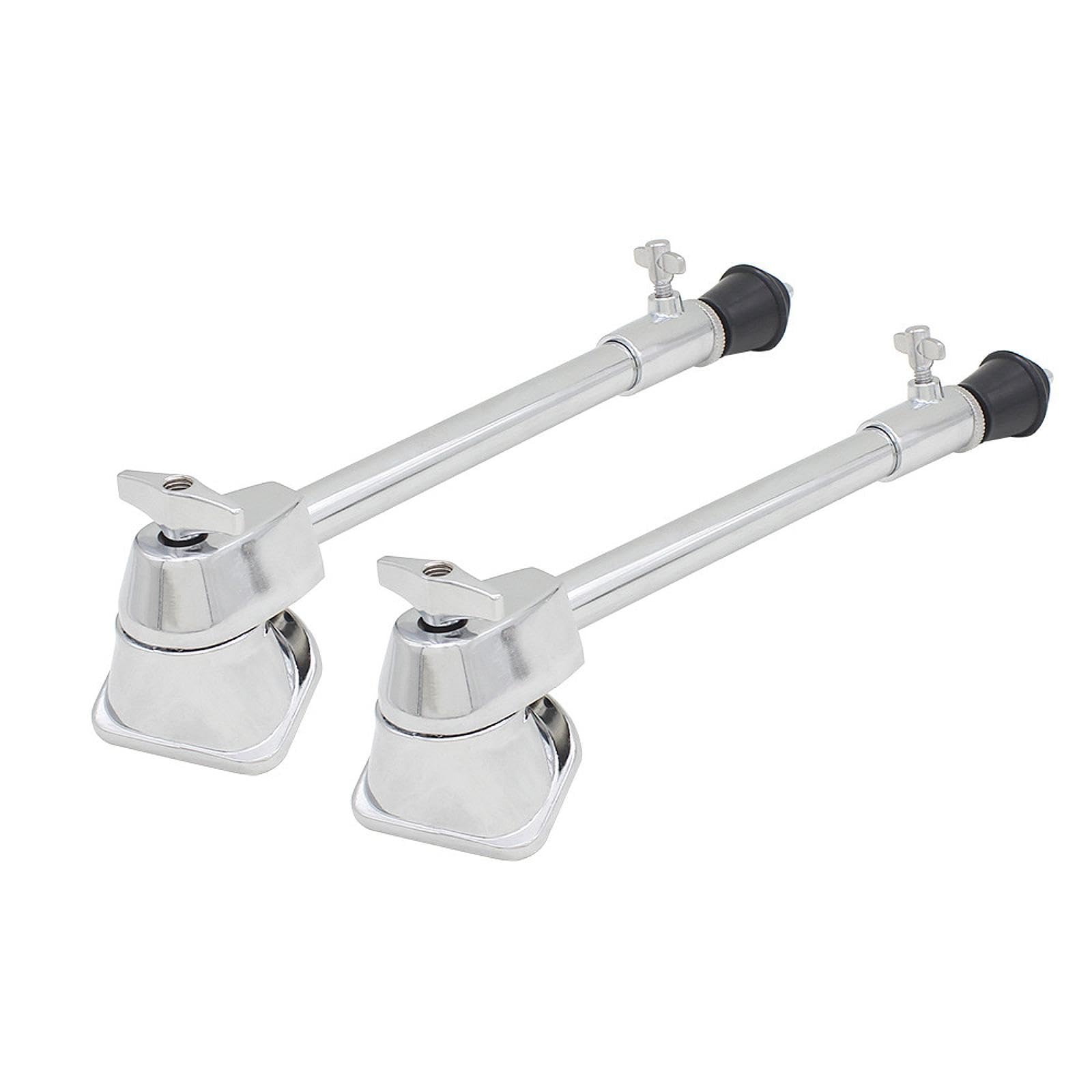 2 gambe per tom tamburo in metallo supporto professionale antiscivolo universale Fit fai da te ad alta resistenza stabile set accessorio