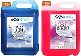 Liquido WC Quimico Caravana WC Blue 5L + Rinse 5L,Liquido Autocaravanas Aditivo Aguas Negras + Concentrado Taza WC Cisterna,Caravanas,Depósito Residuos Autocaravanas,Sanitary Fluid,Líquido Potty