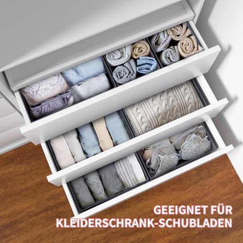 ORLISA Drawer Organisers, Drawer Dividers for Clothes Set of 7, 3 Size Foldable Baby Drawer Organiser, Stay Organised - Image 4