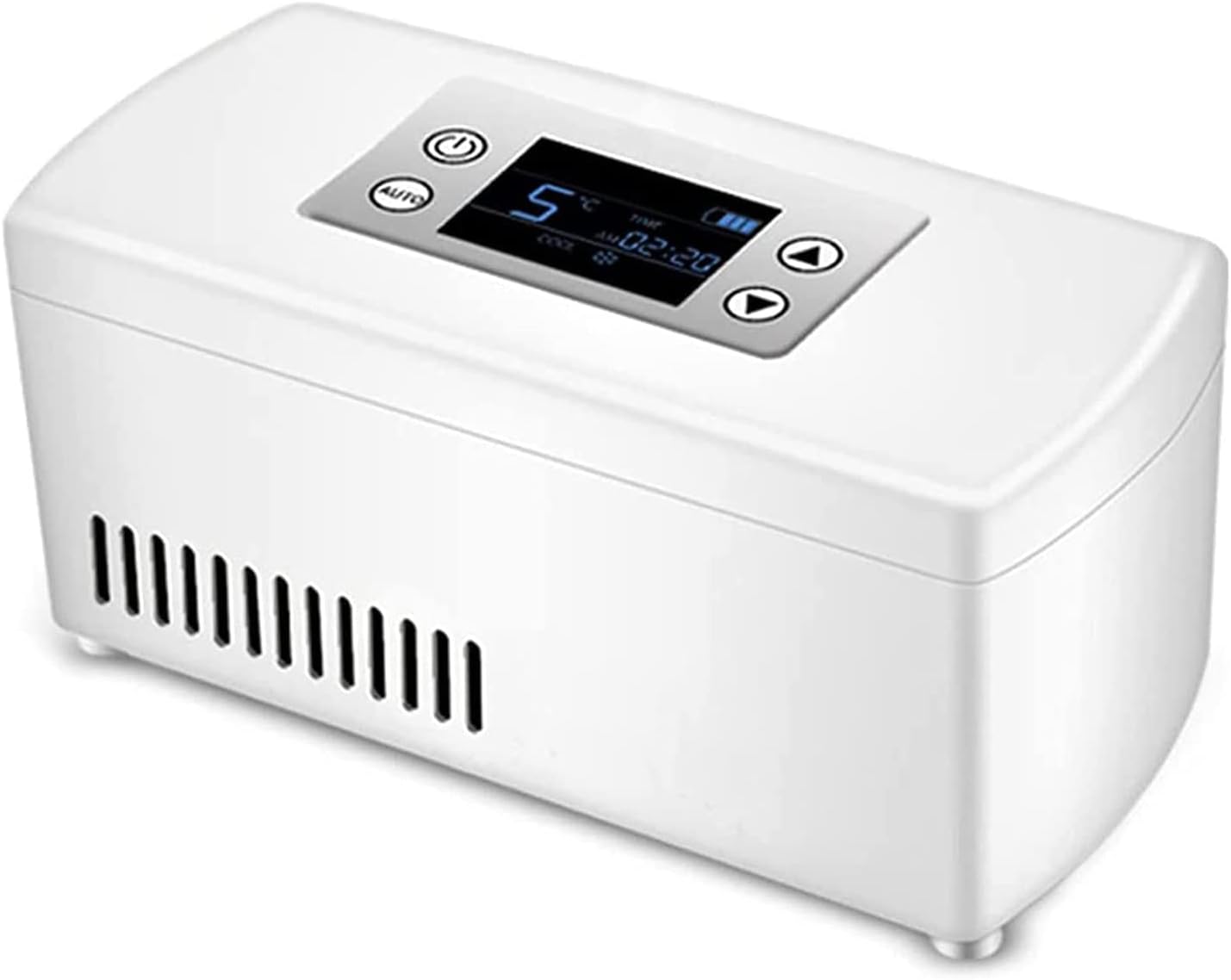 Mini Frigo Portable USB Pour Médicaments/Insuline - Affichage LCD, Température 2-8°C, Double Alimentation (Voiture/Prise), Valise Pharmacie