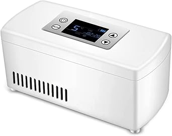 Travel Mini Diabetic Cooler Insulin Refrigerator Portable Medicine Fridge Compact Medication Cooling Case for Car2-8C Home Medical Organize Cooler Box Size Single battery