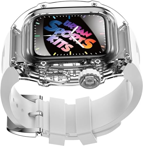Band de montre en silicone antichoc avec case transparent pour iWatch SE 8