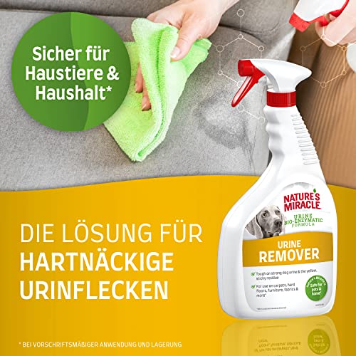 Nature’s Miracle Hundeurin Flecken- & Geruchsentferner - Enzymreiniger für Urinflecken und gelbe Rückstände, Geruchsneutralisierer mit ätherischen Ölen, 946 ml