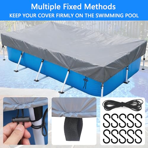 Cubierta rectangular para piscina 118x78 pulgadas miniatura 6