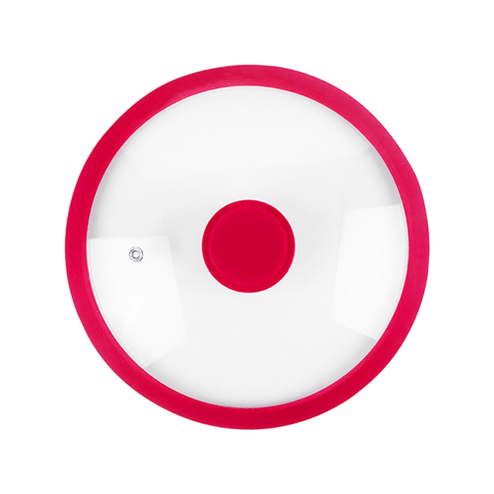 POXZSFX Frying Pan Wok Skillets Replacement Top Cover Featuring Anti Scalding Properties Allows Safe Meal Preparation With Ease Universal Lid Lid For Pan, red, 27cm