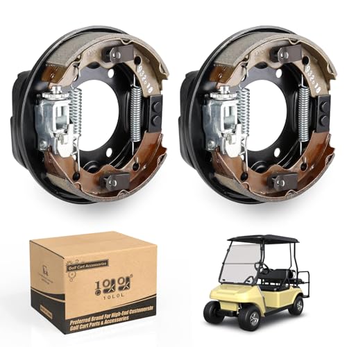 10L0L Club Car Brake Assembly Golf Cart Rear Brake Cluster for Club Car DS Precedent 1995-Up Tempo 2018-Up EZGO 1982-Up Yamaha 1982-2006 OEM# 101823301 103380202 (Driver Side &Passenger Side)