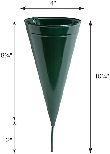 Miniatura 2 de Jarrón de cementerio de cono de metal