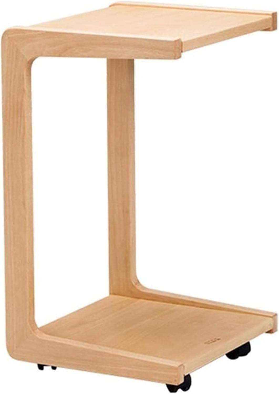 Aimery Office End Table Home Nightstand Bedside Table TV Tray Table, Laptop Desk, Solid Wood C Shape Side Table Dorm Room Office Sofa Table