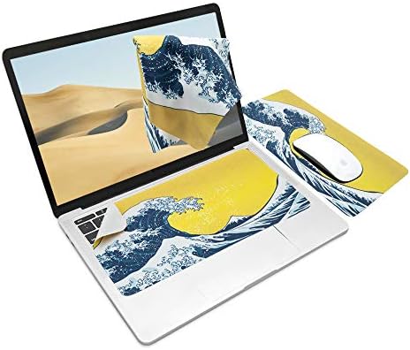 SenseAGE 3-in-1 Mouse Mat, Multi-Functional Microfiber Mouse Pad for Laptop, Portable & Washable Keyboard Mat, Monitor Protection, Monitor Cleaning All in One, Black