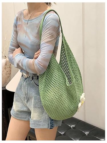 Bolso Tote de Playa Mujer Crochet Floral Boho miniatura 5