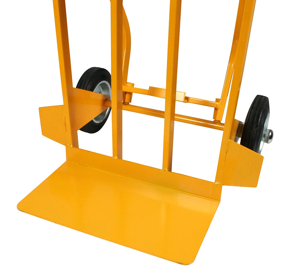 ART024 Carrello a Doppia Impugnatura Ruote Gomma Piena, Giallo