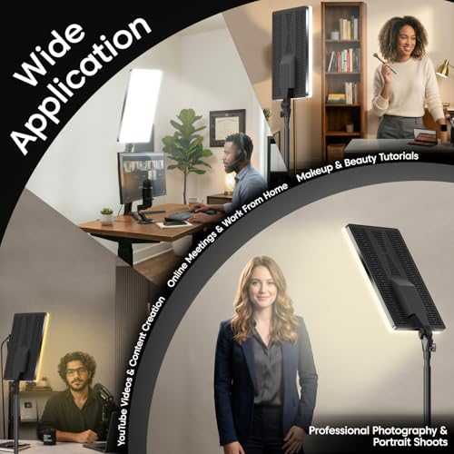 Image of Sounce 75W Professional Fill Light with Remote | 700 LEDs | 96+ CRI | 2800K-6800K Colour Temperature | Adjustable Brightness | 180 Tilt | Soft Studio Light for YouTube & Video Shoots