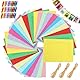 Papier Fotorahmen - 30 Stück Bilderrahmen Bunt 11,5 * 15,6 cm In 10 Farben mit 30 Stück Holzklammern und 3 Stück Hanfseil, 6 Zoll Karton Fotorahmen für Geburtstag Hochzeit Jubiläum DIY Party Wand