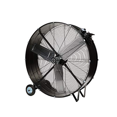 TPI 36-Inch Portable Drum Fan with Wheels
