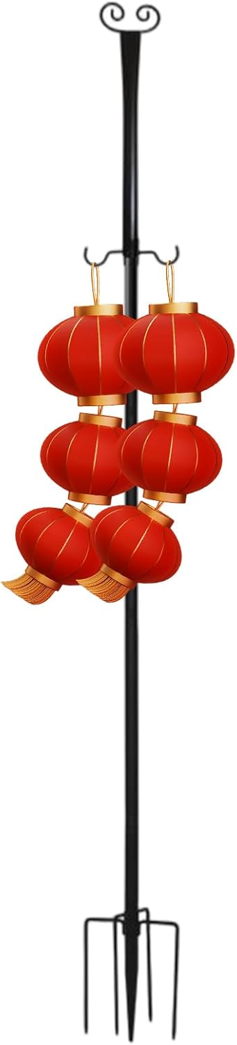 String Light Poles for Outside - Secure Rustproof Heavy Duty Outdoor Stand,Garden Decoration String Light Poles | for Garden Yard Pathway Driveway Lawn Grassland Decor