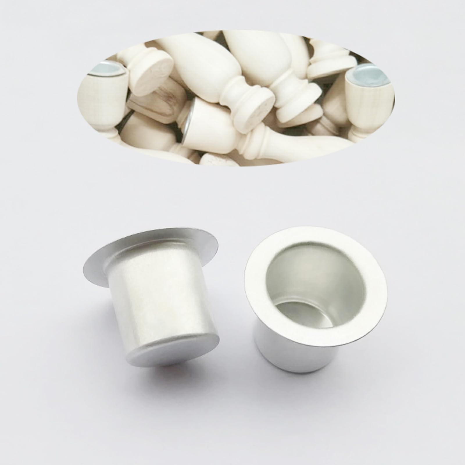 20 Portacandele In Metallo Dorato Per Candelabri – Inserti In Alluminio Diametro 22,2 Mm, Anti-goccia - 4