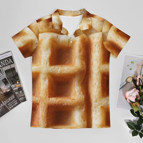 Boys' Classic Polo Shirts Short Sleeve Moisture-Wicking Golf & Tennis Shirts for Youth Teens Waffle3