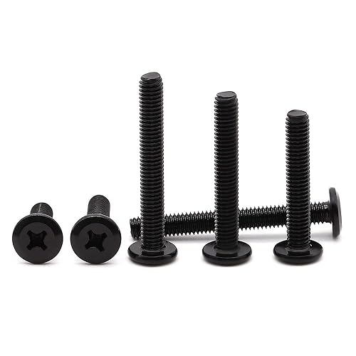 Miniatura 8 de Tornillos de cabeza plana Phillips Drive M6-0.039 x 0.630 in (paquete de 30), acero inoxidable 304 (18-8), chapado en dacromet negro, rosca